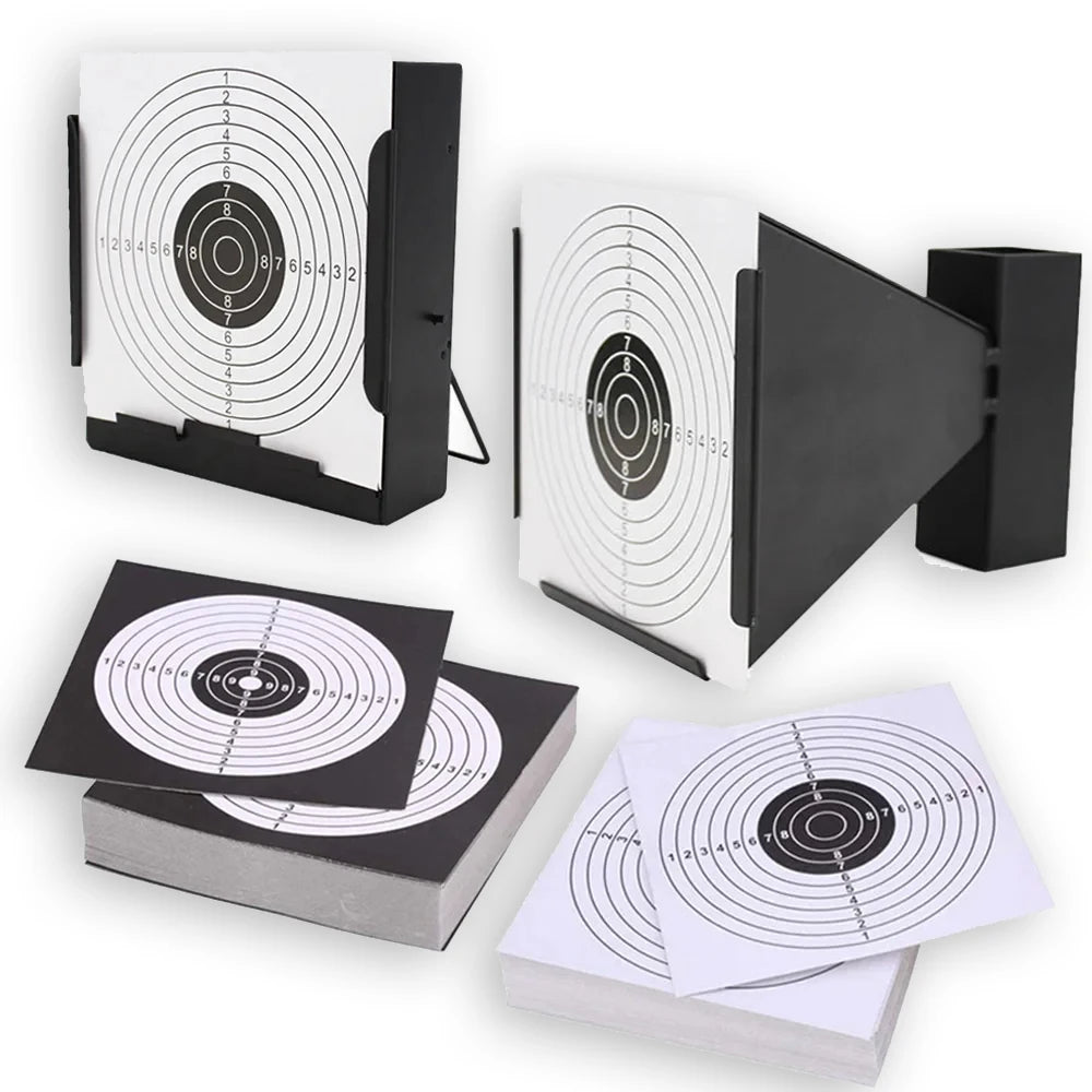 CQB Training Target Shooting Bullet BB Ball Collector Special Steel 14x14cm 100pcs Shooting Paper for Airsoft Paintball Target