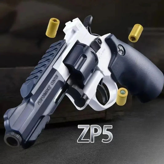 Continuous Firing Tactic Revolver ZP5 Toy Gun Automatic Shooting Pistol Soft Dart Bullet CS Outdoor Weapon for Kids Adults