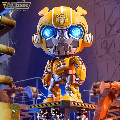 Genuine Authorization Transform Bots Toy Q Version Optimus Prime Prime Robot/Bumblebee Robot, Hand-operated Model Blind Toy