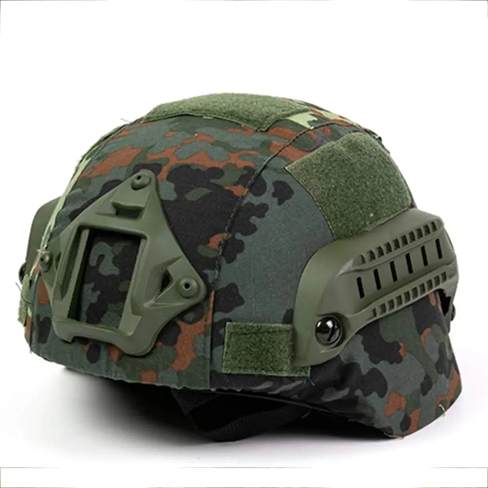AQzxdc Combination of Tactical Fast Helmet MICH-2000 and Special Camouflage Cover, Paintball Hunting Helmet