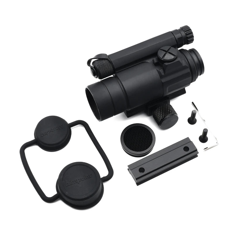 Tactical M4 Red Dot Reflex Sight Collimator Optics with Spacer and QRP2 Mount & Killflash Replica with Full Original Markings