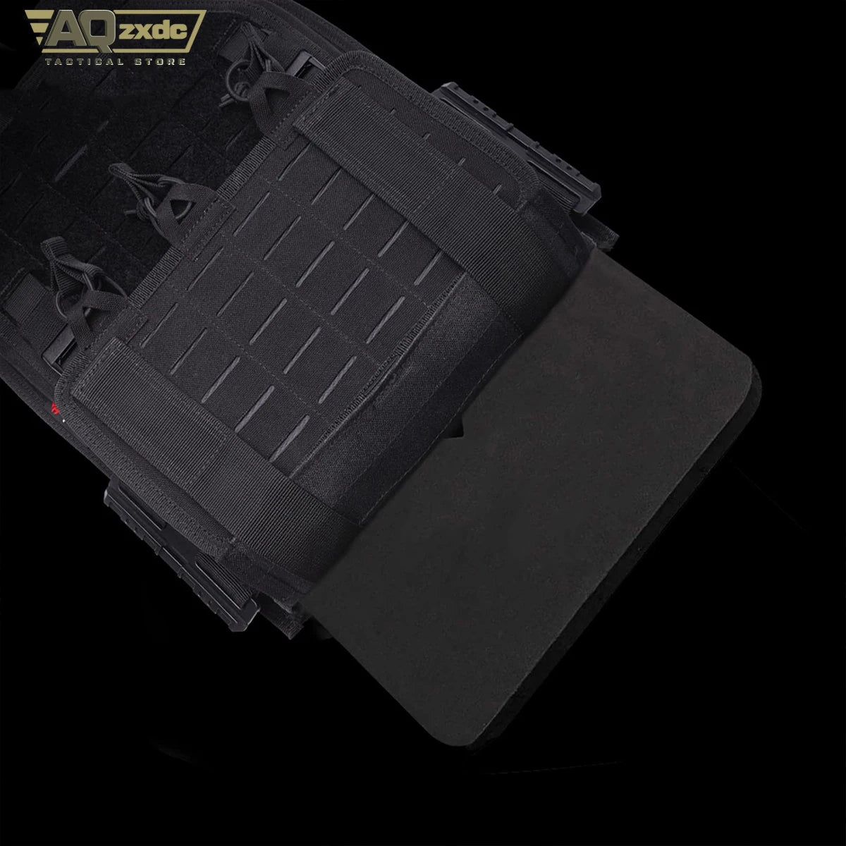 AQzxdc Tactical Airsoft Paintball EVA Vest Inner Liner Foam 10 in x 12 in Black 2 PCS Pad Plates for Airsoft Tactical Vest