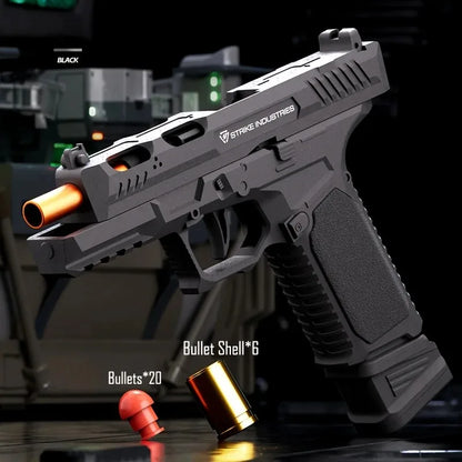 2011 Desert eagle Shell Ejecting Pistol Empty Hanging Toy Gun Sig17 Continuous Firing Soft Bullet Launcher Children Adult Gift