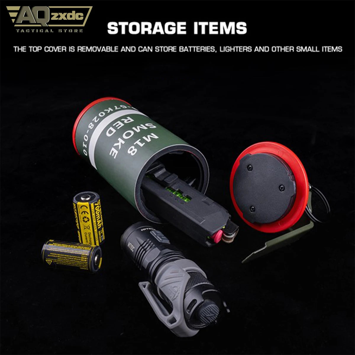 Tactical M18 Model Smoke Grenade Quick Container Release Tactical Smoke Grenade Model for Airsoft Paintball Shooting War CS Game