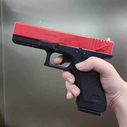 Manual G17 Toy Gun Lower Magazine Soft Bullet Airsoft Pistol With Laser Outdoor Sports CS Game Weapon for Children Adults Gift