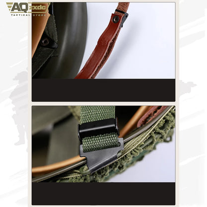 American M1 Double-Layer Steel Helmet Alloy Steel Military Fan Cos Riding Field Film and Television Special Tactical Helmet