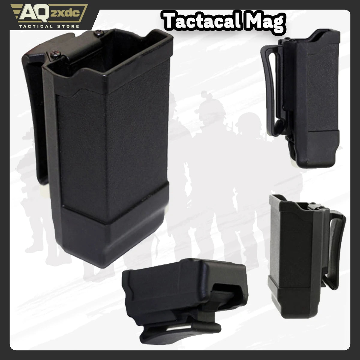 AQzxdc Durable Double Stack Single Mag Case, Matte Finish, Suitable for 9mm/.40 cal forAirsoft Paintball War Game