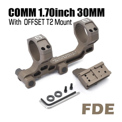 30mm Tube Airsoft Wargame Hunting Tactical C1 Modular Riflescope Mount 1.70/1.93inch with Offset Mounts