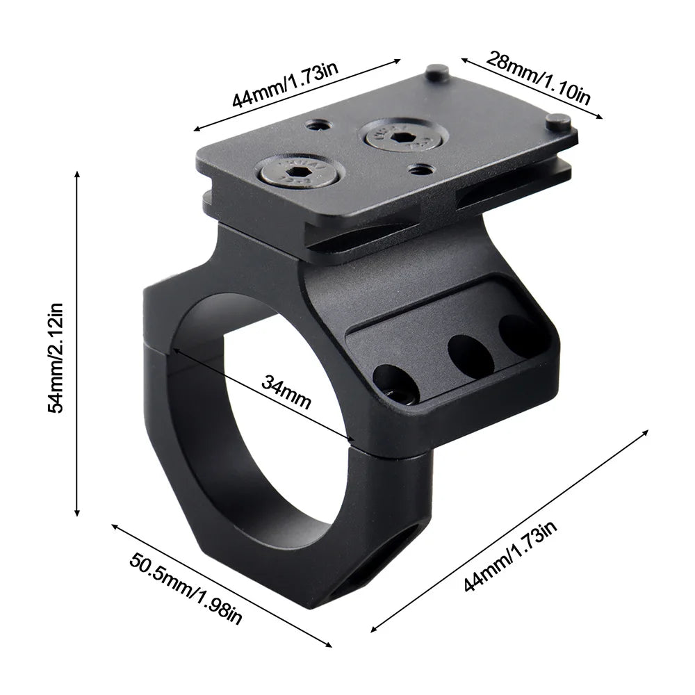 Hunting Mount accessories 34mm Rifle Scope Aluminum 6063 Mount Hunting Red Dot Sight Base DE BK gs24-0272B