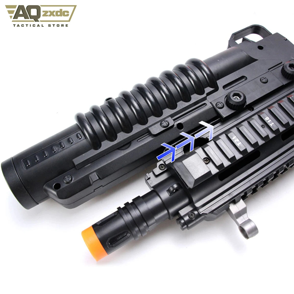 M203 Howitzer Launcher Soft Bullet Toy Suitable for 20mm Rail M416 M4 SCAR Can Launch Foam Soft Bullet Under-hung Props