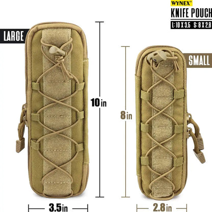 Tactical Knife Sheath Bag, Molle Flashlight Holster Pouch Tool Case Simple Gun Holder Cartridge Clip Outdoor Multi-Tool Pouch