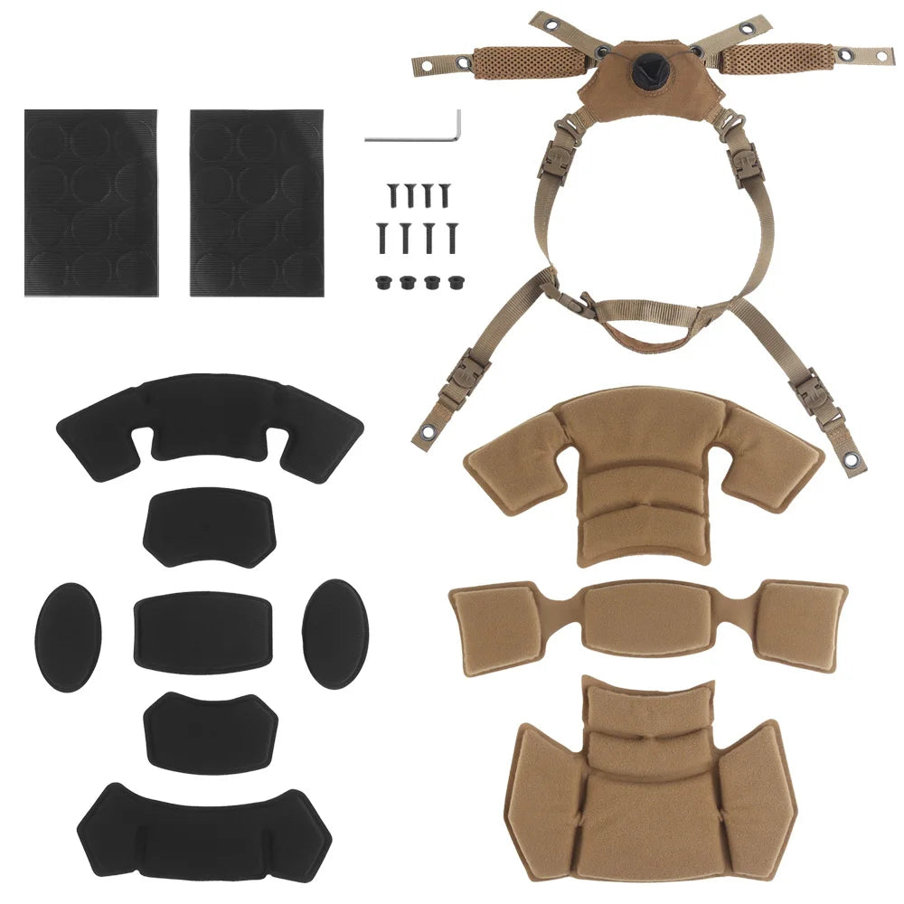 Tactical Helmet Suspension System for Team Wendy M-LOK MICH Airsoft Hunting FAST Helmet 3.0 Chin Hanging Strap Spongy Liner Pad