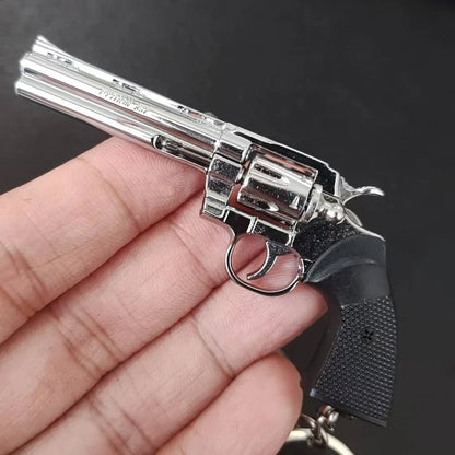1:3 Miniature Detachable Revolver Pistol Model Alloy Toy Gun Keychain Bag Pendant Ornaments For Adult Boys BirthdayGift