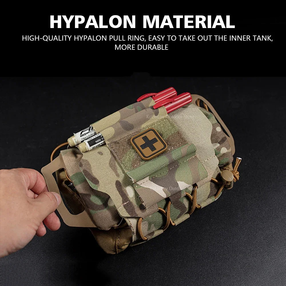 AQzxdc IFAK Tactical First-aid Kit Pouch MOLLE Rapid Deployment Survival Outdoor Hunting Vest Belt Emergency Bag Medical Pack