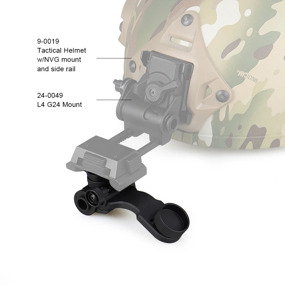 PVS 14 J Arm Night Vision Goggles NVG Mount Metal Helmet Mount Rhino Mount Compatible with All Models of PVS14 gs24-0245