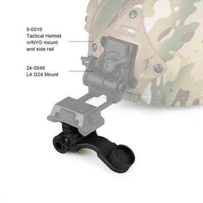 PVS 14 J Arm Night Vision Goggles NVG Mount Metal Helmet Mount Rhino Mount Compatible with All Models of PVS14 gs24-0245