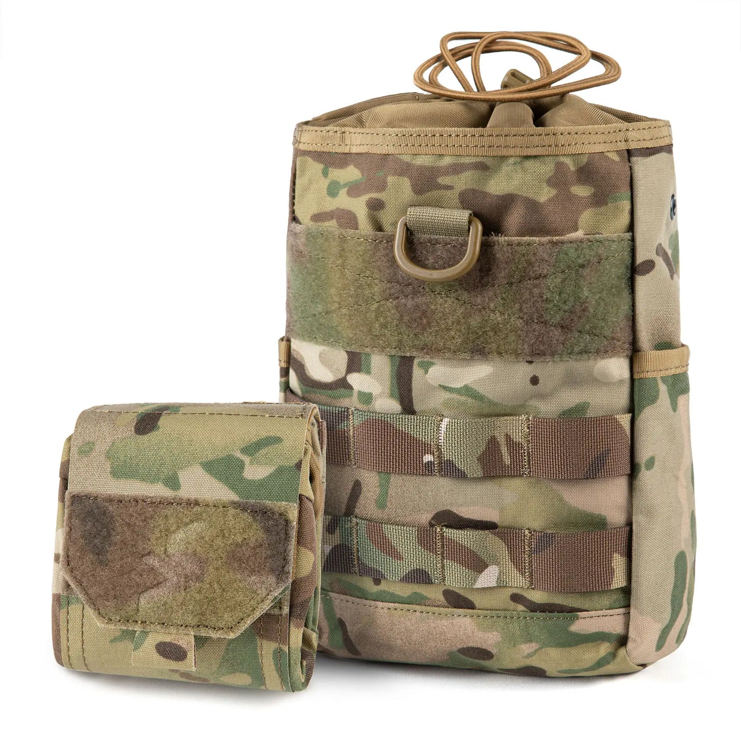 AQzxdc Outdoor Tactical Mushroom Bag with Roll Drawstring Soft Bag Self-unloading Magazine Bag Foldable for Airsoft CS War Game