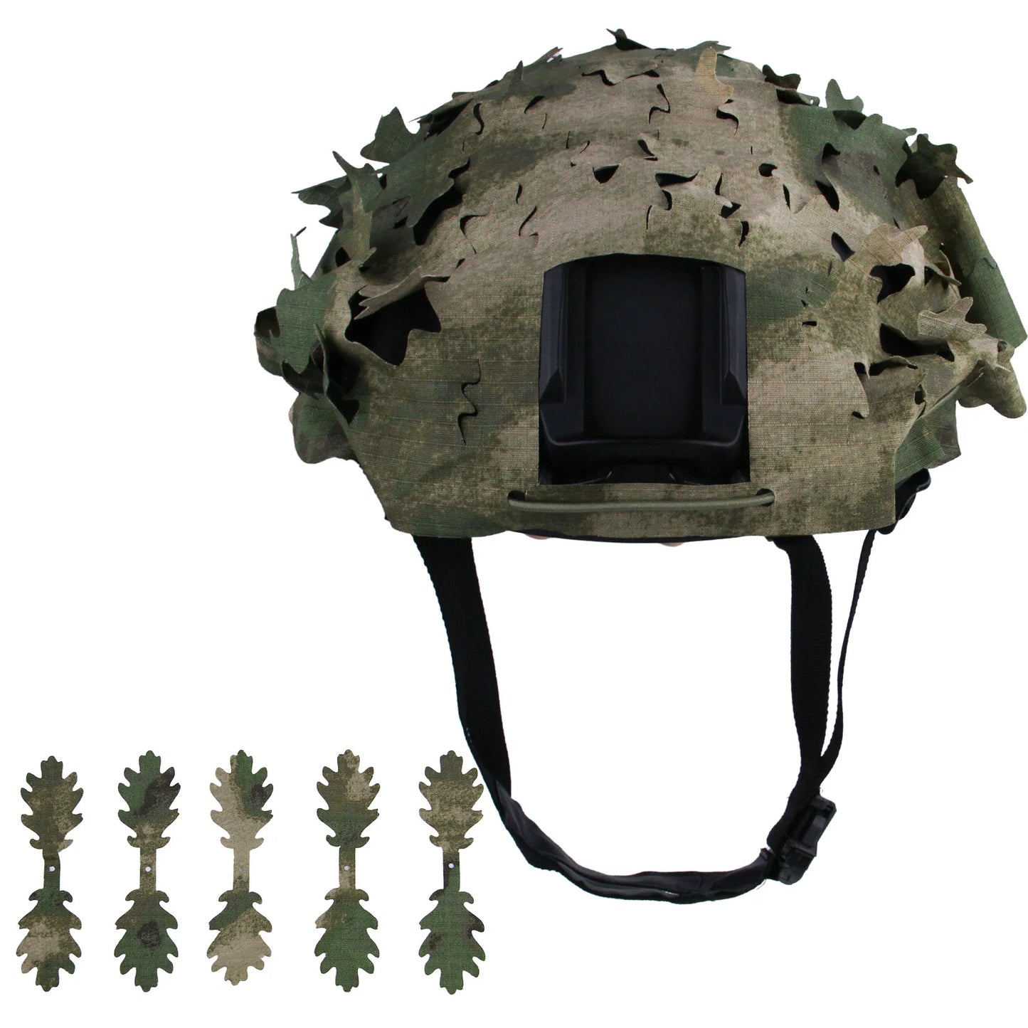 Tactical 3D Camo Leaf Shape Airsoft Helmet Cover Mesh Helmet Cloth Paintball Paratrooper Hunting Airsoft Helmet Accessories