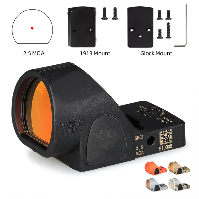 Mini Red Dot Sight 2.5 MOA Aluminum Red Dot Scope G Model Mount 1913 Mount For Outdoor Hunting gs2-0130