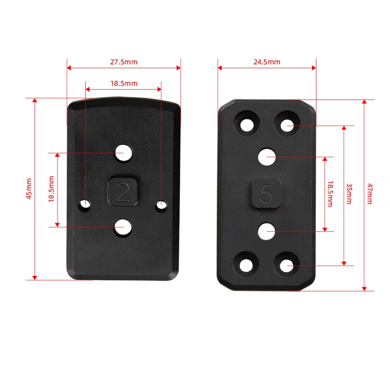 Hunting Scope Accessories Red Dot Plate Offset Optic Mount for T2 RMR Model for Outdoor Hunting Use gs24-0239