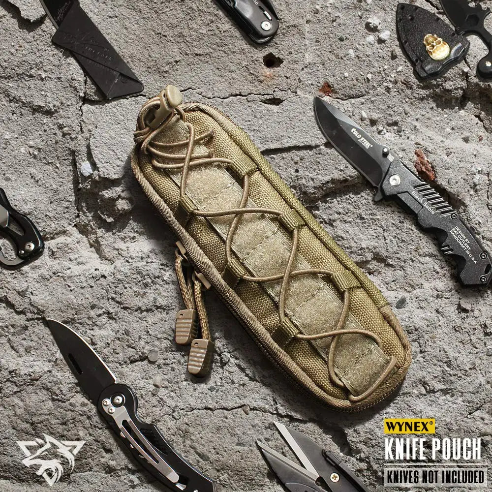 Tactical Knife Sheath Bag, Molle Flashlight Holster Pouch Tool Case Simple Gun Holder Cartridge Clip Outdoor Multi-Tool Pouch