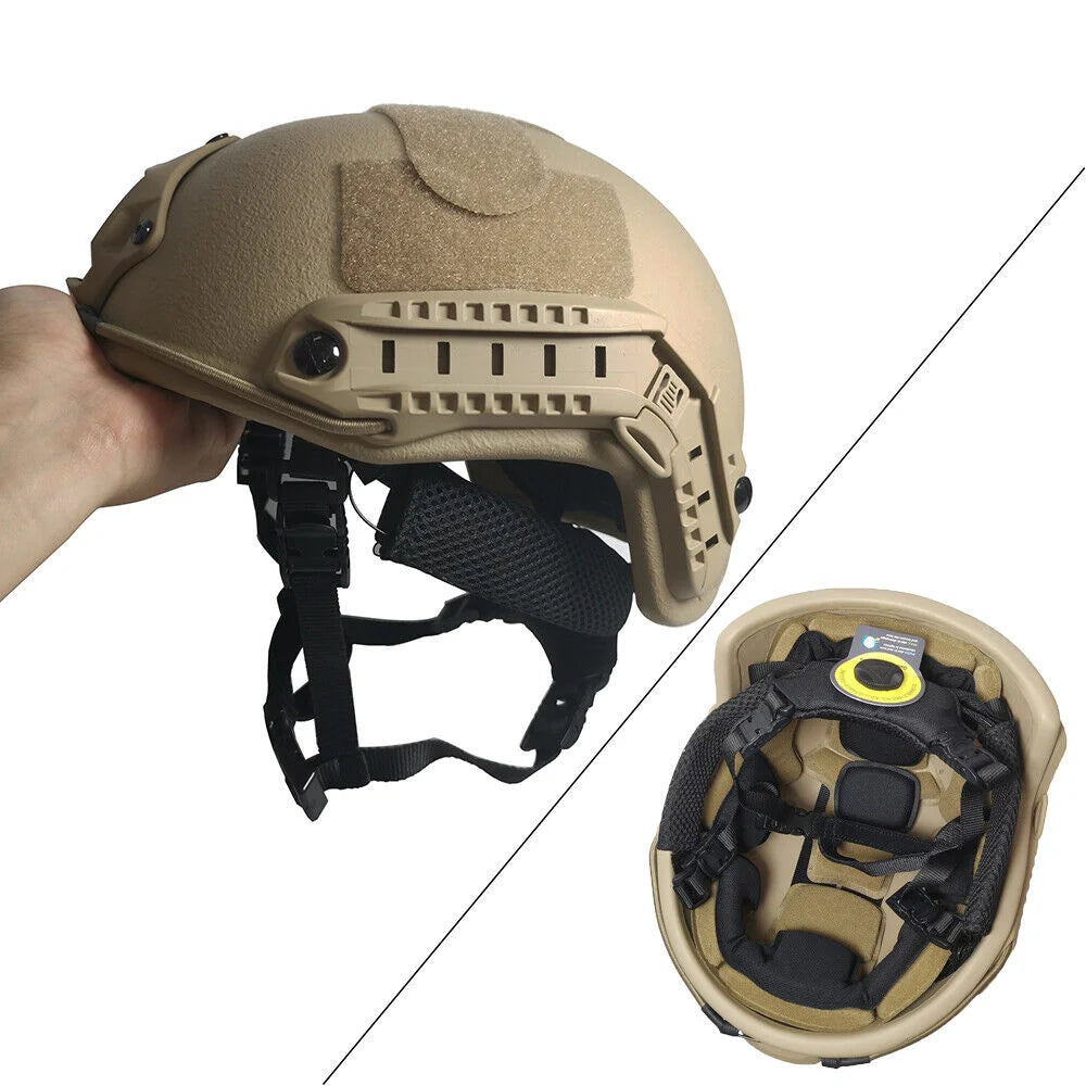 AQzxdc Tactical FAST FRP Fiberglass Tactical Helmet With Wendy Style Adjustable Straps and Memory Pads Helmet Accessories