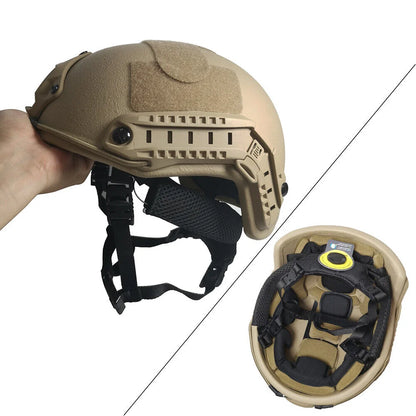 AQzxdc Tactical FAST FRP Fiberglass Tactical Helmet With Wendy Style Adjustable Straps and Memory Pads Helmet Accessories