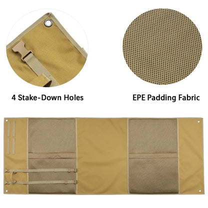 AQzxdc Shooting Mat Extra Large Durable Roll Up Shooting Mats Prone Padded for Range Shooting Rifle Hunting