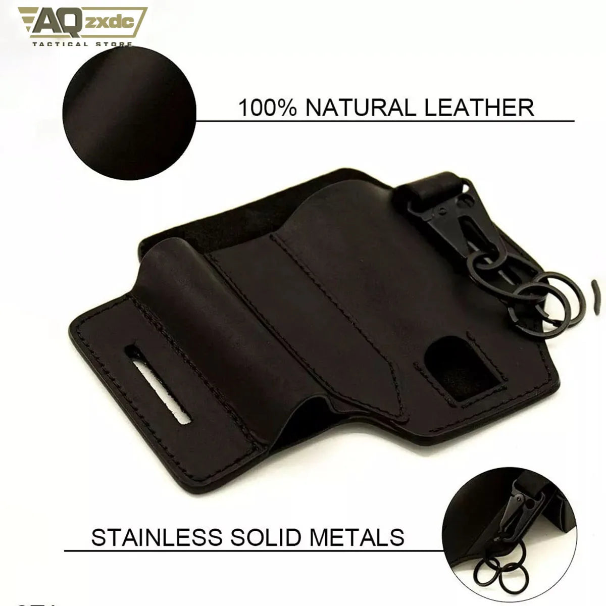 AQzxdc Outdoor Portable Convenient Compact Versatile Camping Tool Multitool Sheath With Pen Holster Tool Key Holder Flashlight