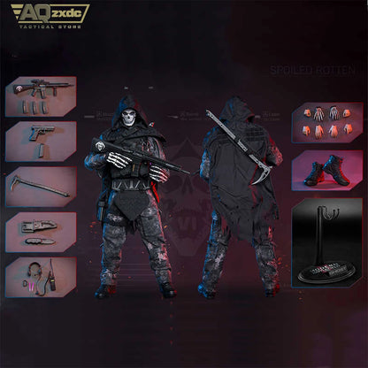 AQzxdc Cod 1/6 Action Figure Soldier Model Doomsday War END WAR Death Ghost - End War Reaper Squad Ghost 2 Death Model