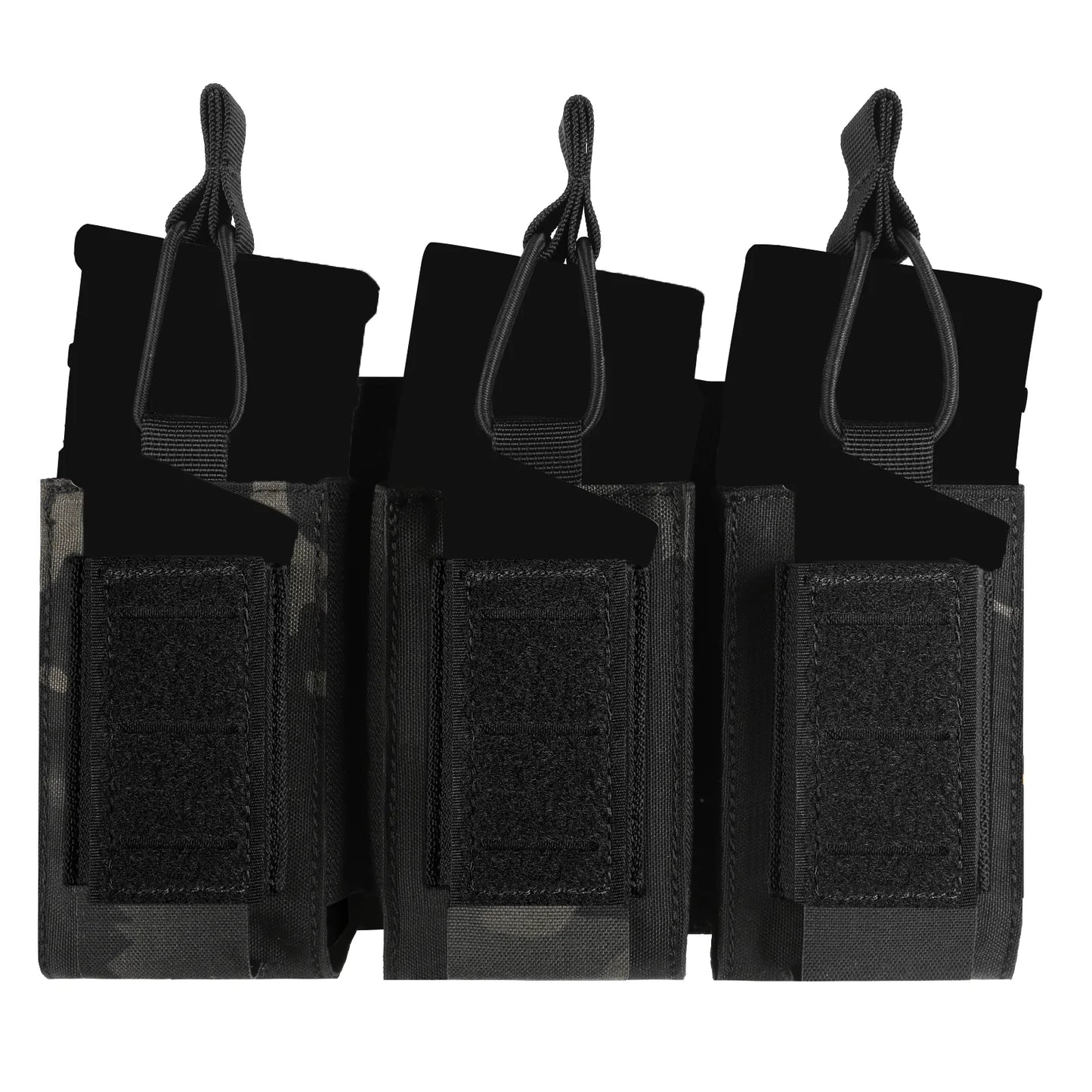 AQzxdc Tactical Triple Magazine Pouch Laser Cutting Hunting Bag Nylon Molle Mag for 5.56mm 9mm for Airsoft Paintball War Game
