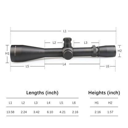 PPT Scopes 3.5-10X50 Optical Sight For Hunting Side Focus Scope with Lens Protect Cover and Obj. Lens gs1-0011