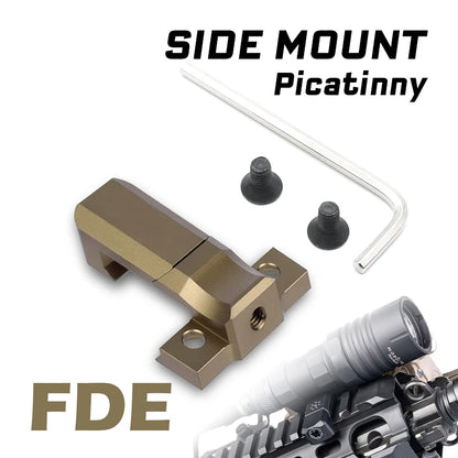 Airsoft Flashlight Mount Base Scout Light Side Rail for SF M300 M600 M600C Weapon Light fit Mlok Keymod 20mm Picatinny