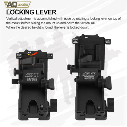 AQzxdc Tactical PVS 14 J Arm Night Vision Goggles NVG Mount Metal Helmet Mount Rhino Mount Compatible with All Models of PVS14