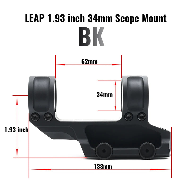 SCALAR Type LEAP 30mm / 34mm Riflescope Mount 1.54" / 1.93" Height 20mm Picatinny Rail Base Hunting and Airsoft Mount