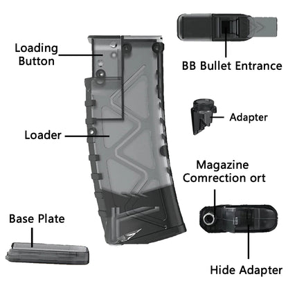AQzxdc Airsoft Quick Filler Tactical BB Paintball Magazine Quick Filler Paintball Game Combat BB Loader Fast Hunting Accessorie
