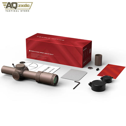 AQzxdc EOS 1.2-6X24 IR-TAN Brown Illumination Scope Clear Imaging Hunting Wide Angle Teagle Optics Hunting Scopes & Accessories