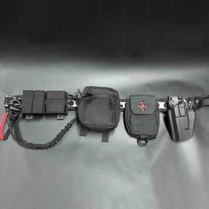 Tactical G17 Holster Belt Set with Triple Magazine Bag & Sundries Bag & Medical Bag & Gun Rope for Airsoft Paintball CS War Game