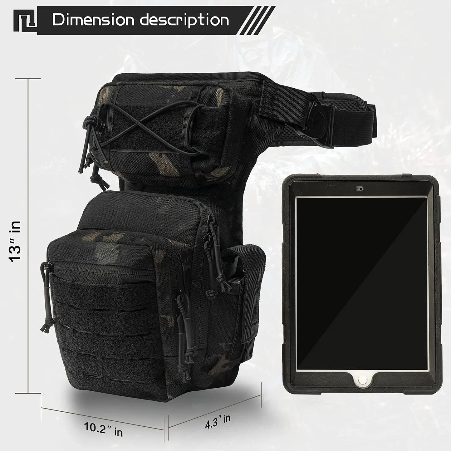 AQzxdc Leg Bag Military Tactical Bag Military Climbing Sport Outdoor Waterproof Work Multifunctional Wearproof Bicycle Bag