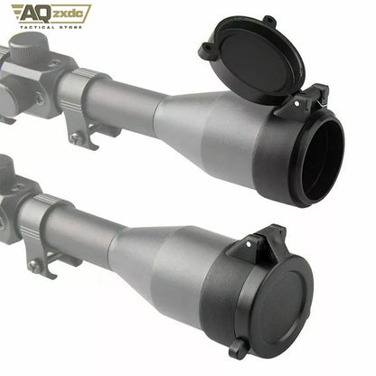 AQzxdc Flip Caps Tactical Lens Cover Flip Caps Eyepiece Flip-Up Protector Cover Outdoor Hunting for Rifle Scope Lens Cover