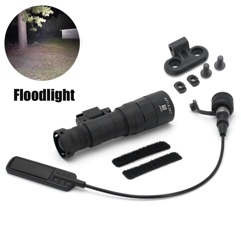 SOTAC M640DFT/M340DFT Tactical Flashlight Scout Light Turbo Spotlight Floodlight Version Fit 20mm Rail Airsoft Rifle Accessories