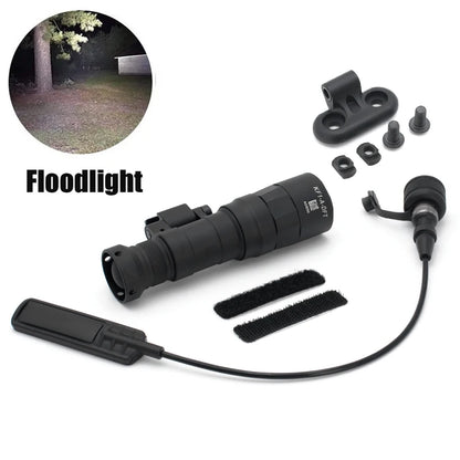 SOTAC M640DFT/M340DFT Tactical Flashlight Scout Light Turbo Spotlight Floodlight Version Fit 20mm Rail Airsoft Rifle Accessories