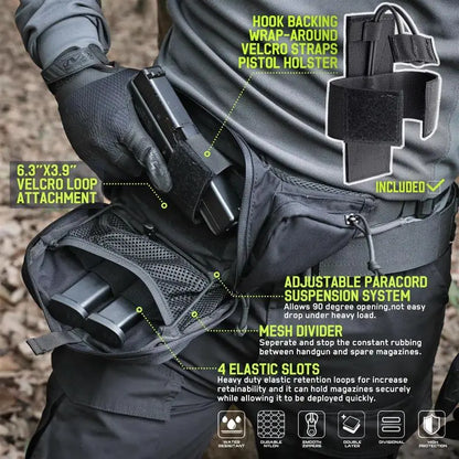 AQzxdc Concealed Fanny Pack Pistol Pouch, Tactical Fanny Pack Handgun Pouch with Universal Pistol Holster CCW EDC Waist Pack