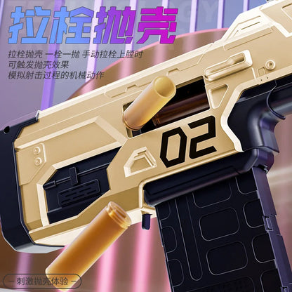 Children's manual shell soft bullet gun surge transmitter boy assault rifle model for toy gun long-range
