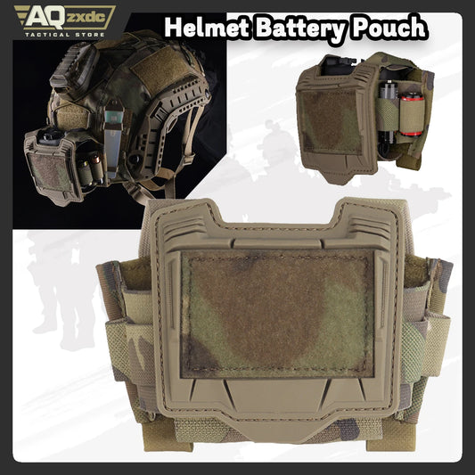AQzxdc Tactical Helmet Battery Pouch Counterweight Pouch Helmet Battery Pack Balance Weight Bag with Hook & Loop for Outoor Game