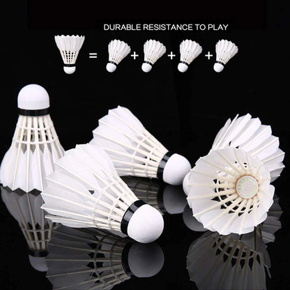 Badminton Birdies Feather Bedminton Shuttlecocks for Indoor and Outdoor Matches Highly Stable & Durable Shuttle Balls