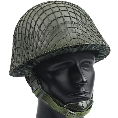 GK80 Tactical Helmet, with Helmet Cloth/Net and Airsoft Goggles, Military Protective Combat Gear, for CS Game Paintball Hunting