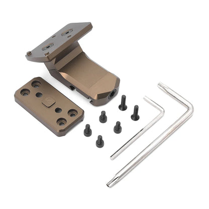 Tactical Offset Optic Mount 45 Degree Offset Red Dot Sight Base for Red Dot Sight