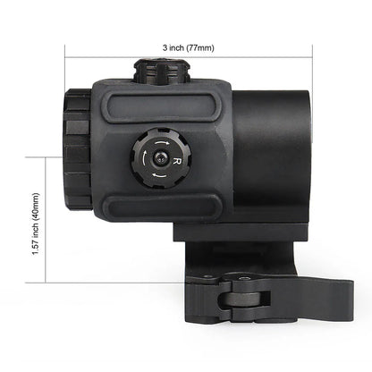 PPT Scope 3X Optical Sight G43 3X Magnifier Scope Sight With Flip To Side Mount for Red Dot Sight for Hunting Shooting gs1-0410B