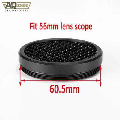 AQzxdc Tactical Metal Scope Cover Aim-O Killflash Honeycomb Matte Cover Telescope Cover